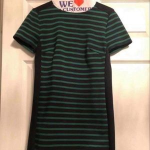 Michael Kors Navy and Kelly green dress